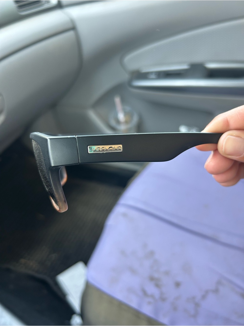 SUNCLOUD Black Sunglasses with Logo Accent